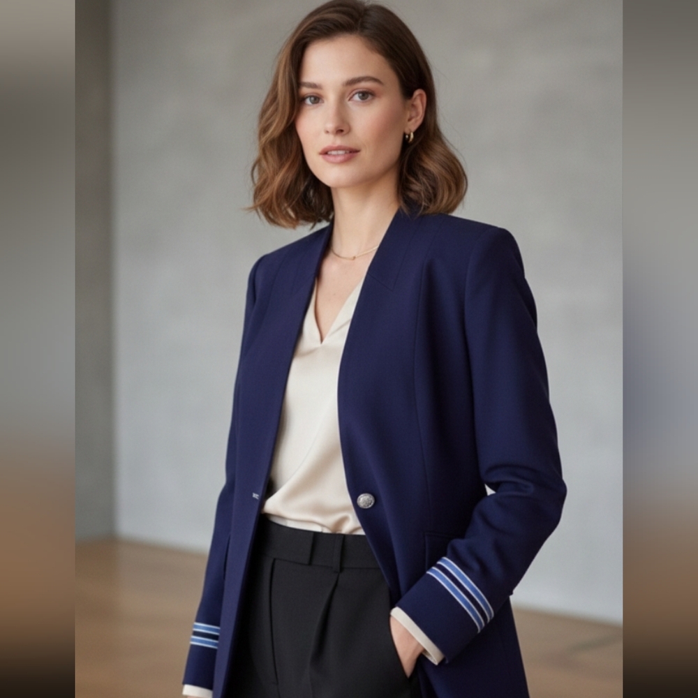NWT Brooks brothers blue blazer wool 4 Preppy Office Work